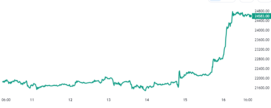Gráfico de precios de Bitcoin