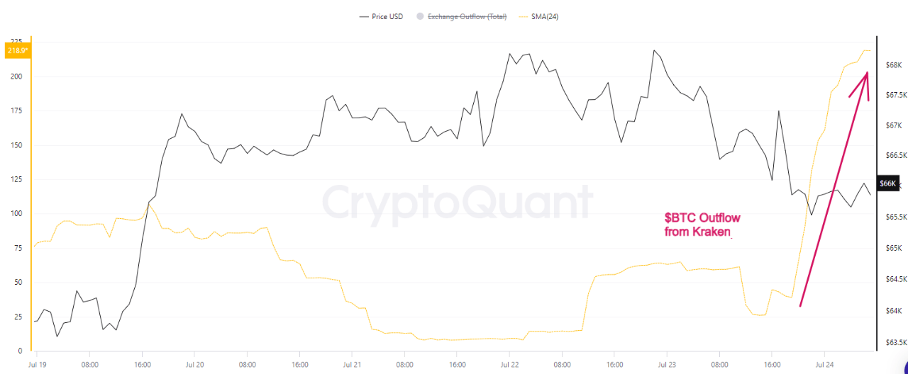 Salida de Bitcoin en Kraken.
