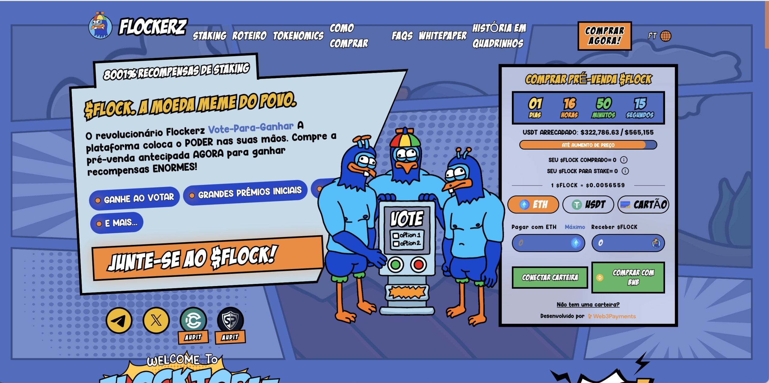 Obtenga recompensas votando decisiones en la plataforma Flockerz (FLOCK)