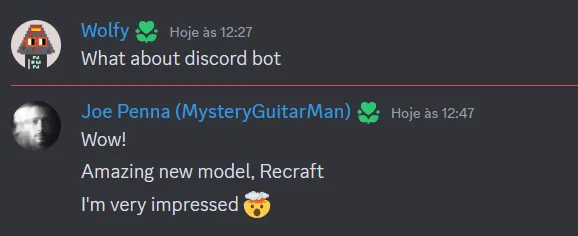 El investigador de estabilidad AI Joe Penna en Recraft V3. Imagen: captura de pantalla de Discord