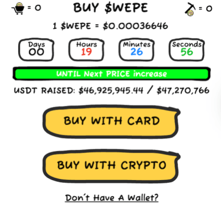 Comprar $WEPE preventa