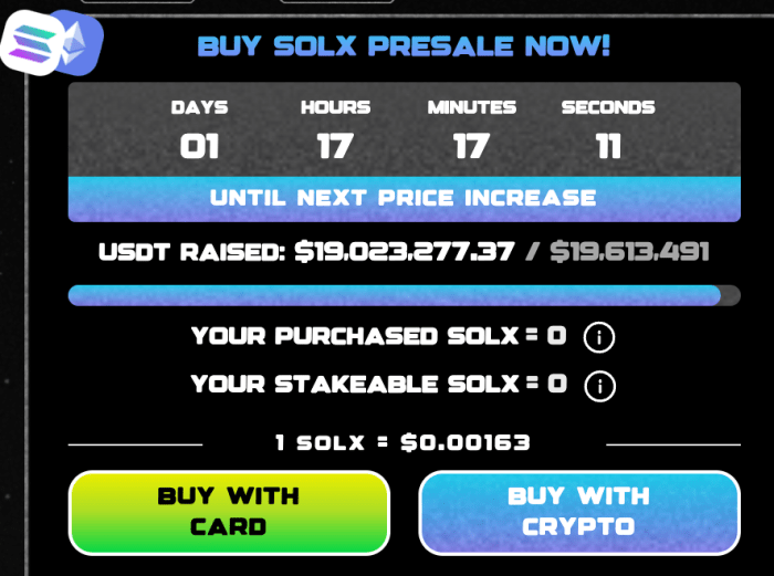 Comprar $ solx