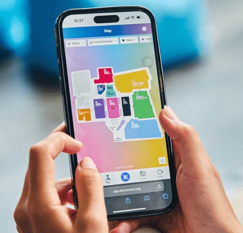 Pantalla de la app Devconnect Argentina 2025