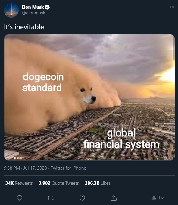 Dogecoin se hace cargo del sistema financiero mundial