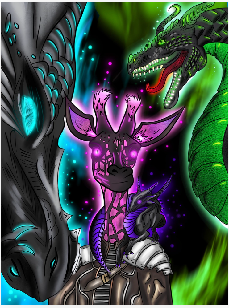  Colección Chaos Giraffes, con 'Mythic Giraffe |  Dragonborn' (Fuente Singular)