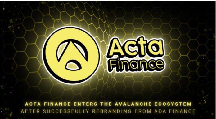 Acta Finance ingresa al ecosistema de Avalanche después de cambiar su marca de ADA Finance