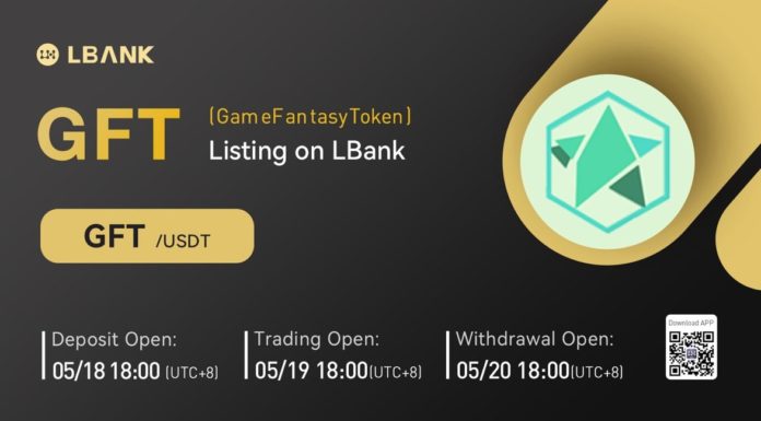LBank Exchange incluirá GameFantasyToken (GFT) el 19 de mayo de 2022