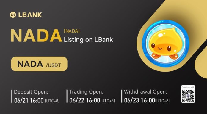 LBank Exchange incluirá el token de protocolo NADA (NADA) el 22 de junio de 2022