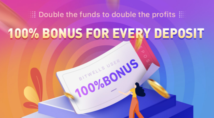 Comience a operar con criptomonedas con un apalancamiento de 100x y un bono de depósito del 100 % en Bitwells