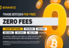 Binance reduce a cero las tarifas para el comercio de Bitcoin en celebración del quinto aniversario