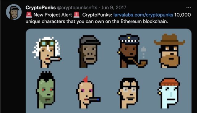 CryptoPunks, el tuit original