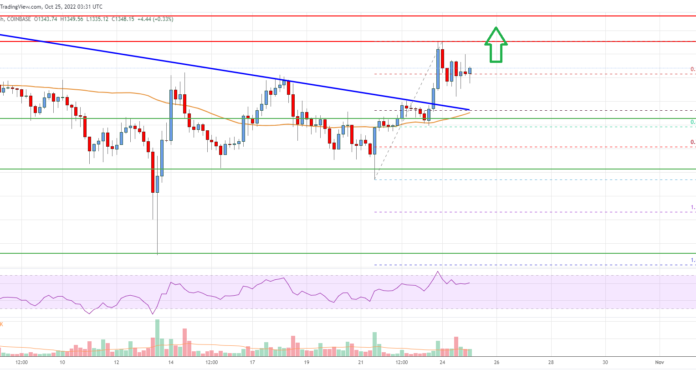 Análisis de precios de Ethereum: los toros apuntan más alto por encima de $ 1,400