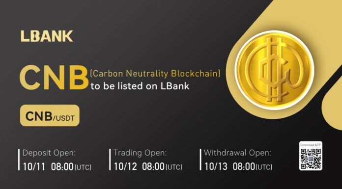 LBank Exchange listará blockchain de neutralidad de carbono (CNB) el 12 de octubre de 2022