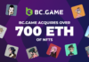 BC.GAME invierte 700 ETH en NFT para un mejor metaverso bcgame