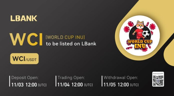 World Cup Inu (WCI) ahora está disponible para negociar en LBank Exchange