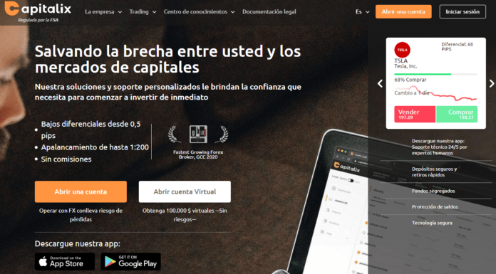 Review de Capitalix – La plataforma de más rápido crecimiento en divisas y CFDs Capitalix portada web