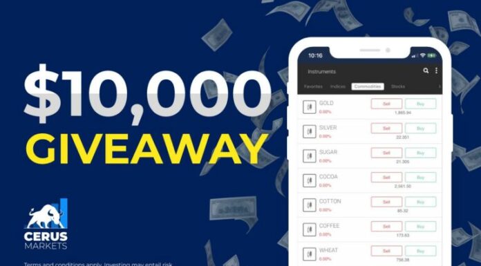 Cerus Markets lanza su aplicación móvil de operaciones con un obsequio de $10,000