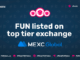 FUNToken listado en un intercambio de primer nivel, MEXC