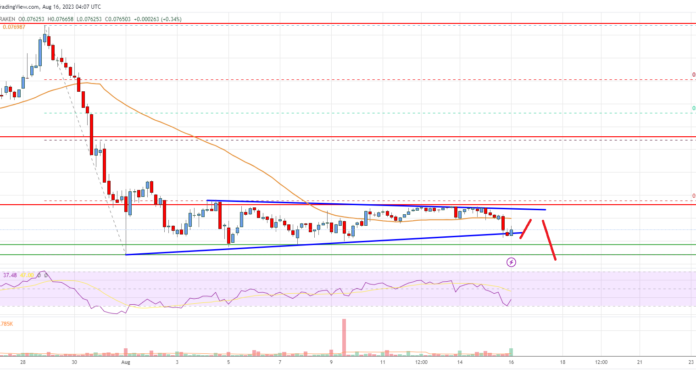 Análisis de precios de Tron (TRX): Desglose del objetivo de los osos por debajo de $ 0.075