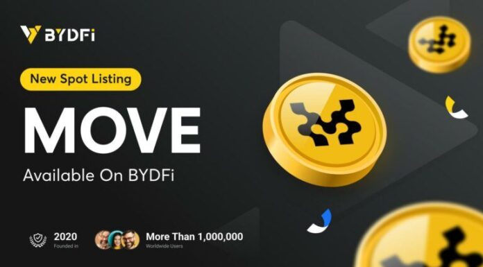 $MOVE cotiza en BYDFi: capitalización de mercado de 170 millones de dólares, valoración de alrededor de 10 mil millones de dólares