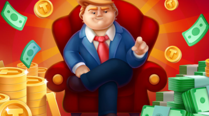 El juego de 'Trump's Empire' te permite pasar del magnate al presidente, e incluso lanzar una moneda de meme
