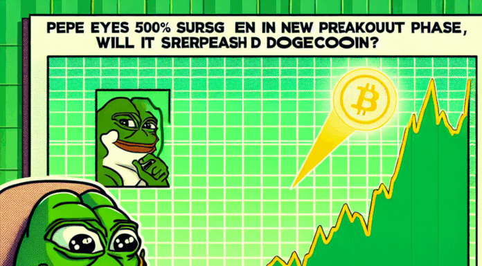 Pepe Eyes 500% se desplaza en la nueva fase de pre-ruptura, ¿logrará superar a DogeCoin?