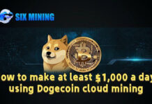 Gana de $1,000 a $10,000 o más por día con minería en la nube de Dogecoin sixmining