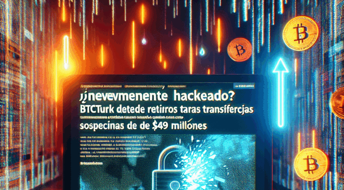 ¿Nuevamente hackeado? BtcTurk detiene retiros tras transferencias sospechosas de $49 millones.