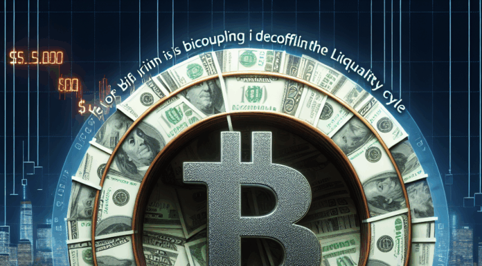 El valor de Bitcoin se está desvinculando del ciclo de liquidez.