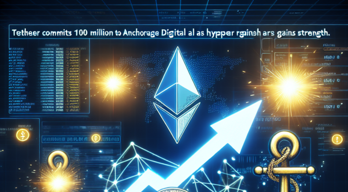 Tether destina 100 millones de dólares a Anchorage Digital mientras HYPER cobra fuerza.