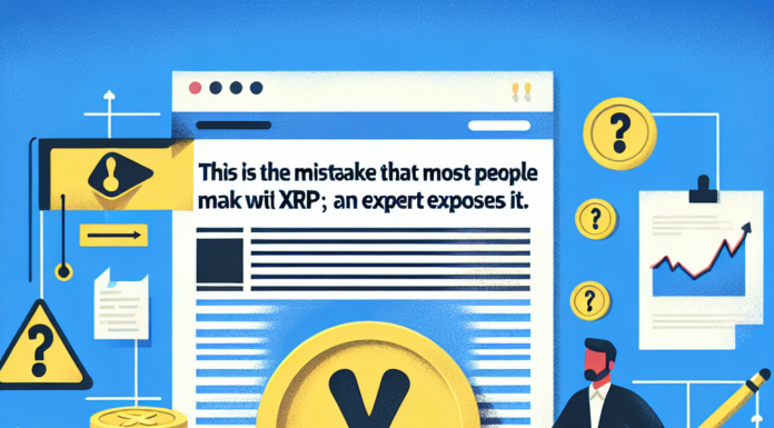 Este es el fallo que la mayoría de las personas comete con XRP; un experto lo expone.
