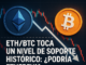 ETH/BTC toca un nivel de soporte histórico: ¿podría Ethereum experimentar una reversión?