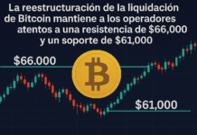 La reestructuración de la liquidación de Bitcoin mantiene a los operadores atentos a una resistencia de $66,000 y un soporte de $61,000.