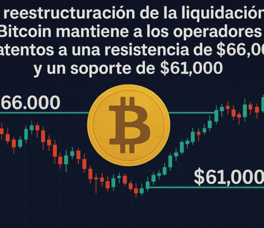 La reestructuración de la liquidación de Bitcoin mantiene a los operadores atentos a una resistencia de $66,000 y un soporte de $61,000.