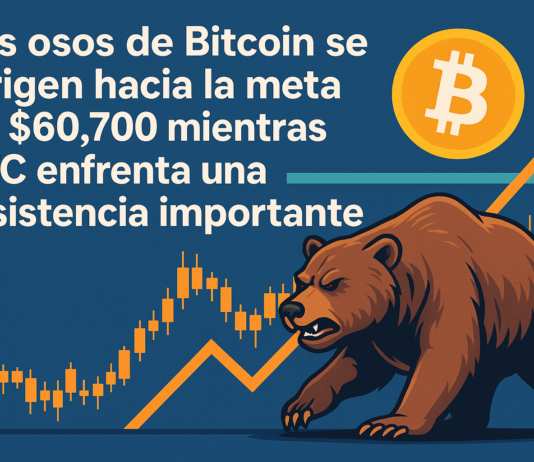 Los osos de Bitcoin se dirigen hacia la meta de $60,700 mientras BTC enfrenta una resistencia importante.
