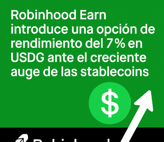 Robinhood Earn introduce una opción de rendimiento del 7% en USDG ante el creciente auge de las stablecoins.