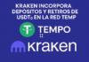 Kraken incorpora depósitos y retiros de USDT0 en la red Tempo.