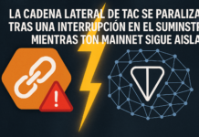La cadena lateral de TAC se paraliza tras una interrupción en el suministro, mientras TON Mainnet sigue aislada.