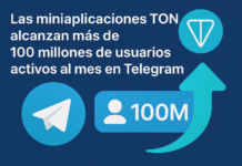Las miniaplicaciones TON alcanzan más de 100 millones de usuarios activos al mes en Telegram.