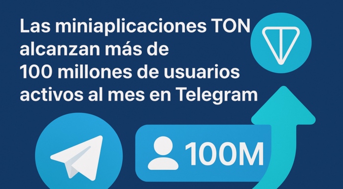 Las miniaplicaciones TON alcanzan más de 100 millones de usuarios activos al mes en Telegram.