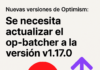 Nuevas versiones de optimismo: Se necesita actualizar el op-batcher a la versión v1.17.0.