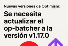 Nuevas versiones de optimismo: Se necesita actualizar el op-batcher a la versión v1.17.0.
